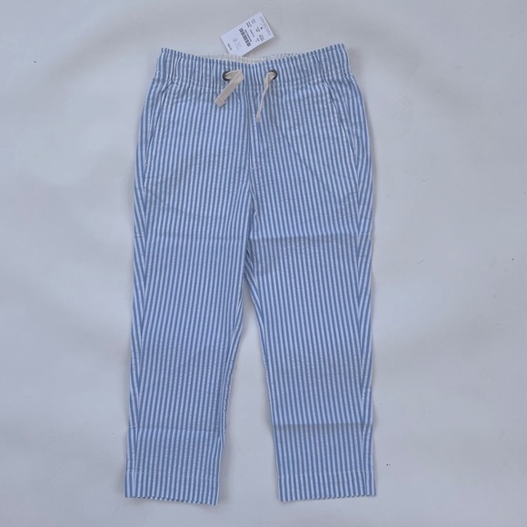 J.Crew Crewcuts Boys' seersucker Blue White pull-on pant NWT Various sizes! - Picture 1 of 5